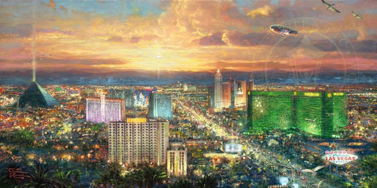 Viva Las Vegas Thomas Kinkade Ölgemälde